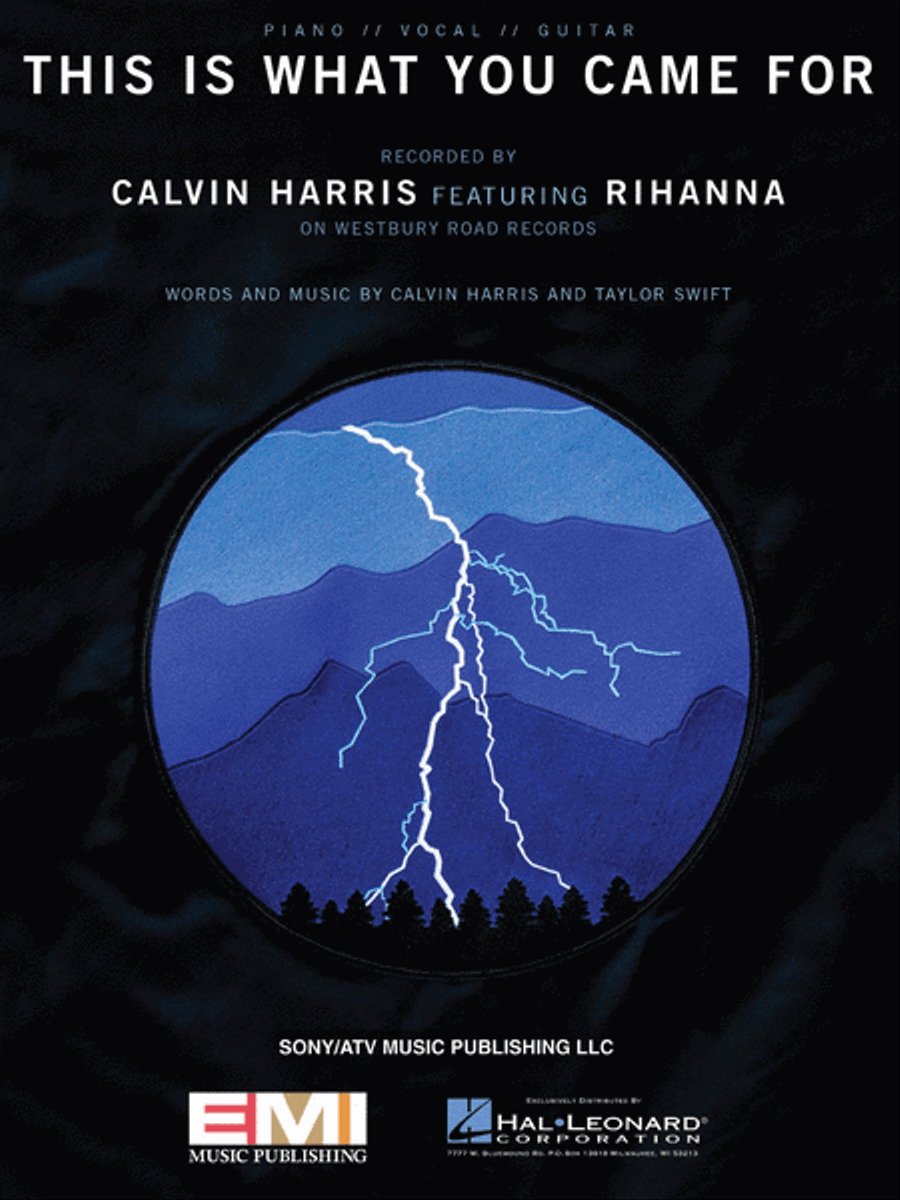 This Is What You Came For Piano, Vocal, Guitar scores gallery preview page 1