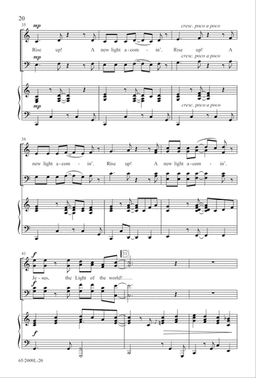 Rise Up! A New Light A-Comin’ 4-Part scores gallery preview page 21