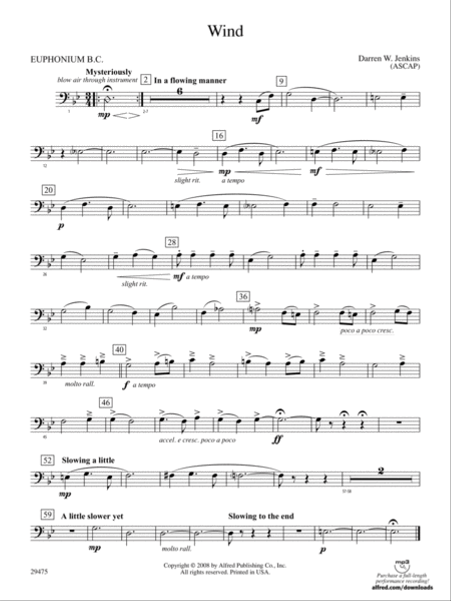 Wind: Baritone B.C. Concert Band scores gallery preview page 1
