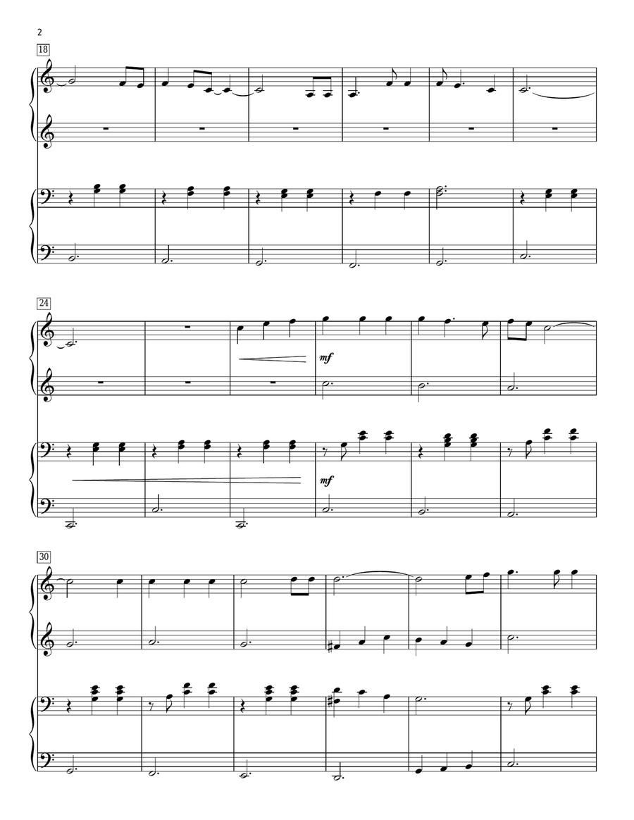 Piano Man Piano Duet scores gallery preview page 2