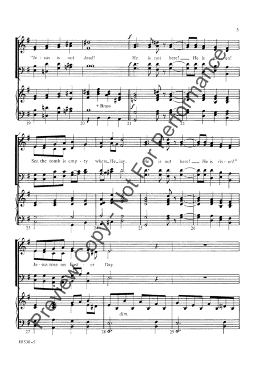 He Is Not Here! 4-Part scores gallery preview page 5