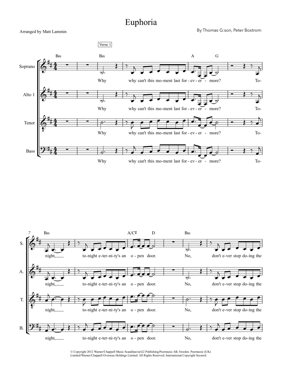 Euphoria Euphoria 4-Part scores gallery preview page 1