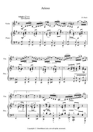 Book cover for Arioso from Cantata BWV 156 (Adagio)