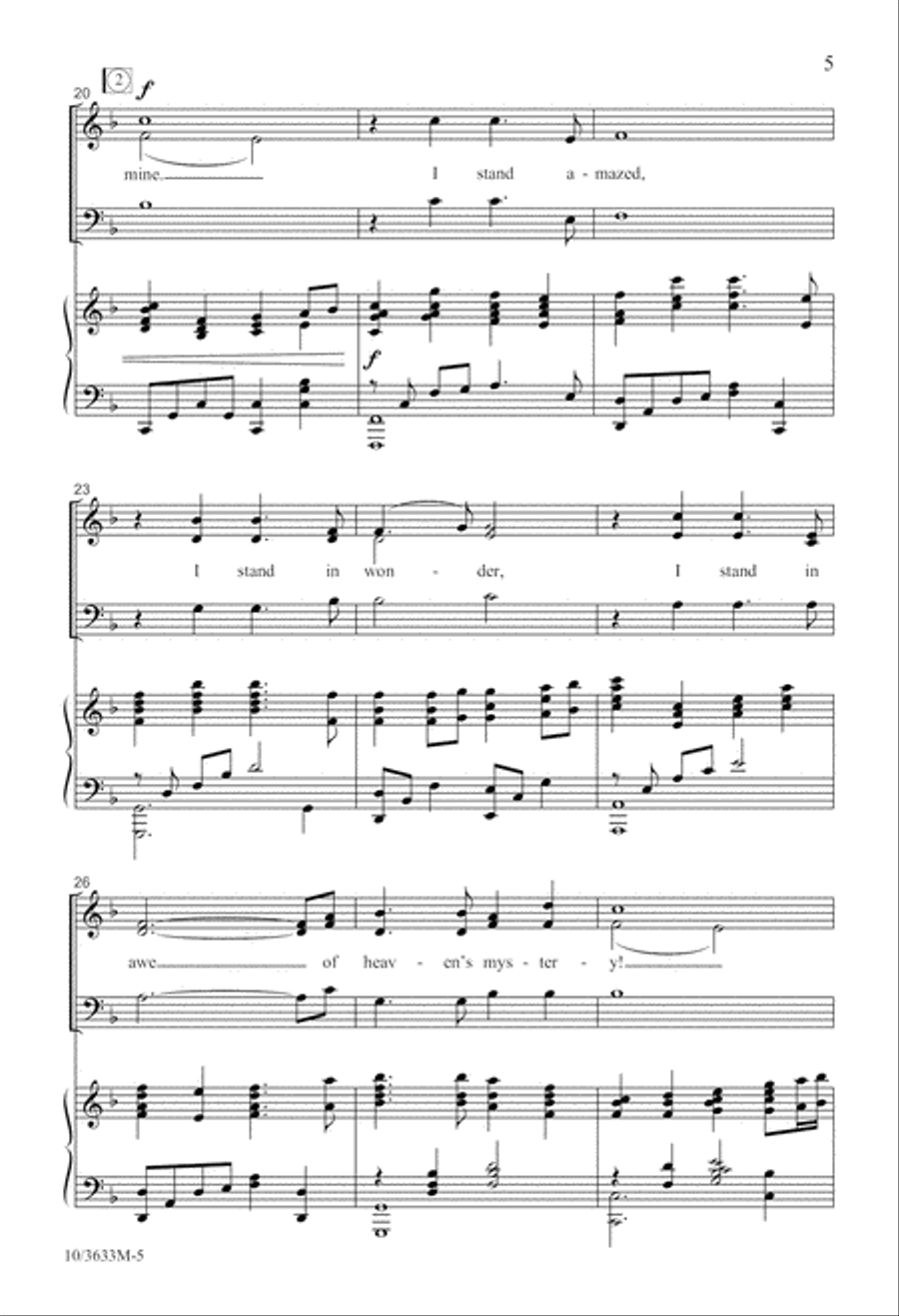 I Stand Amazed 3-Part scores gallery preview page 5