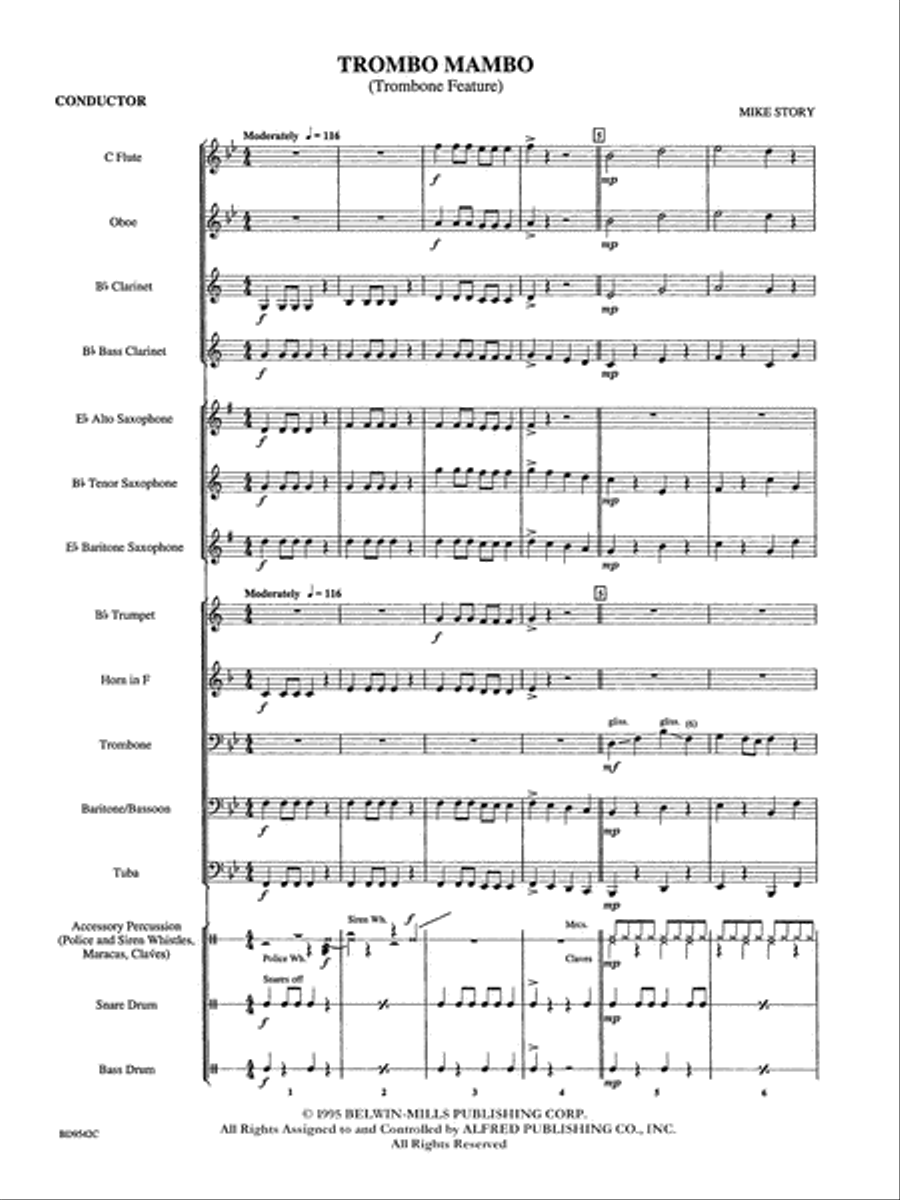 Trombo Mambo (Trombone Feature): Score Concert Band scores gallery preview page 3