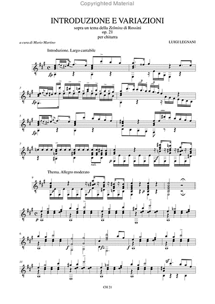 Introduction and Variations on a theme from Rossini's "Zelmira" Op. 21 image number null