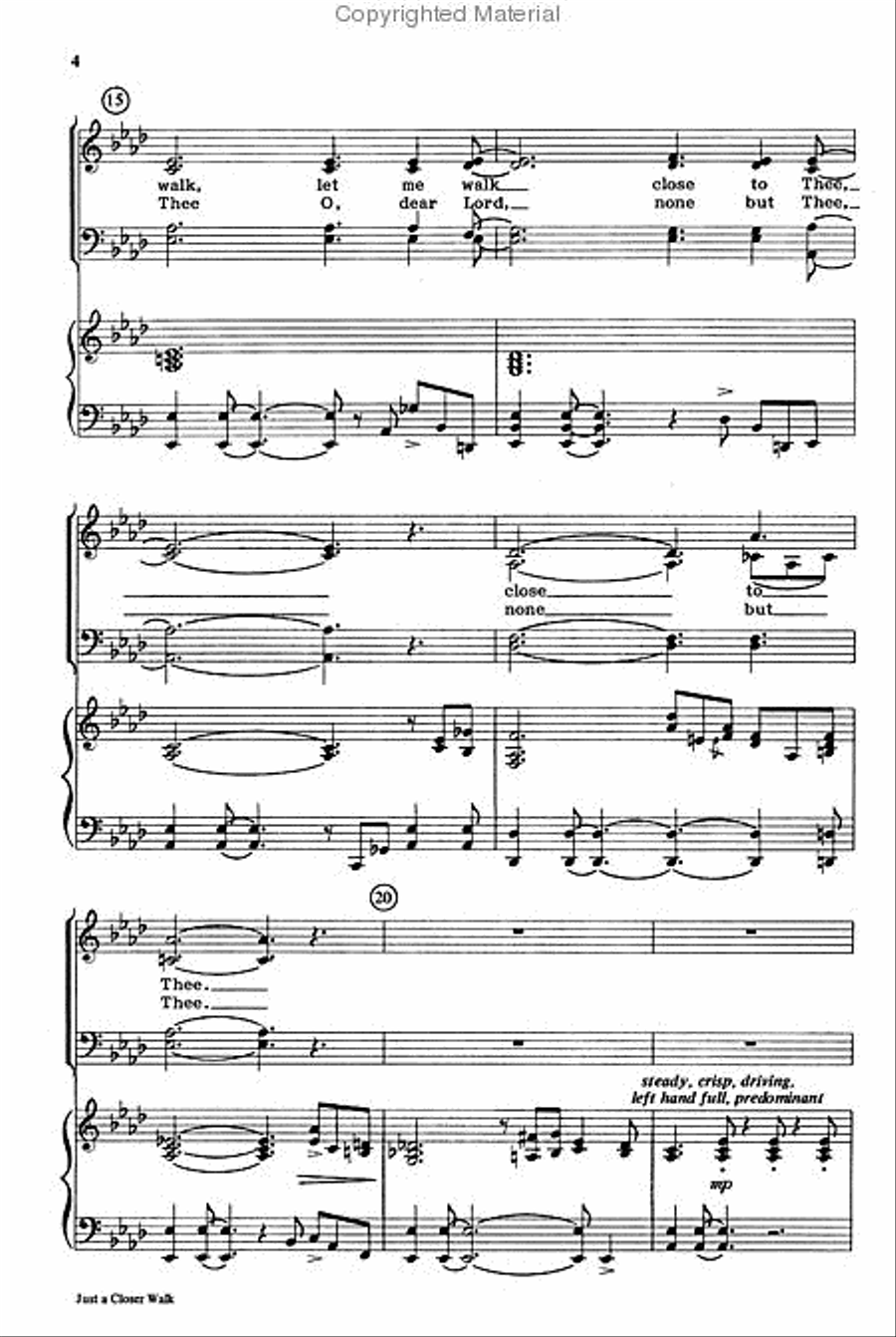 Just a Closer Walk Just a Closer Walk 4-Part scores gallery preview page 4