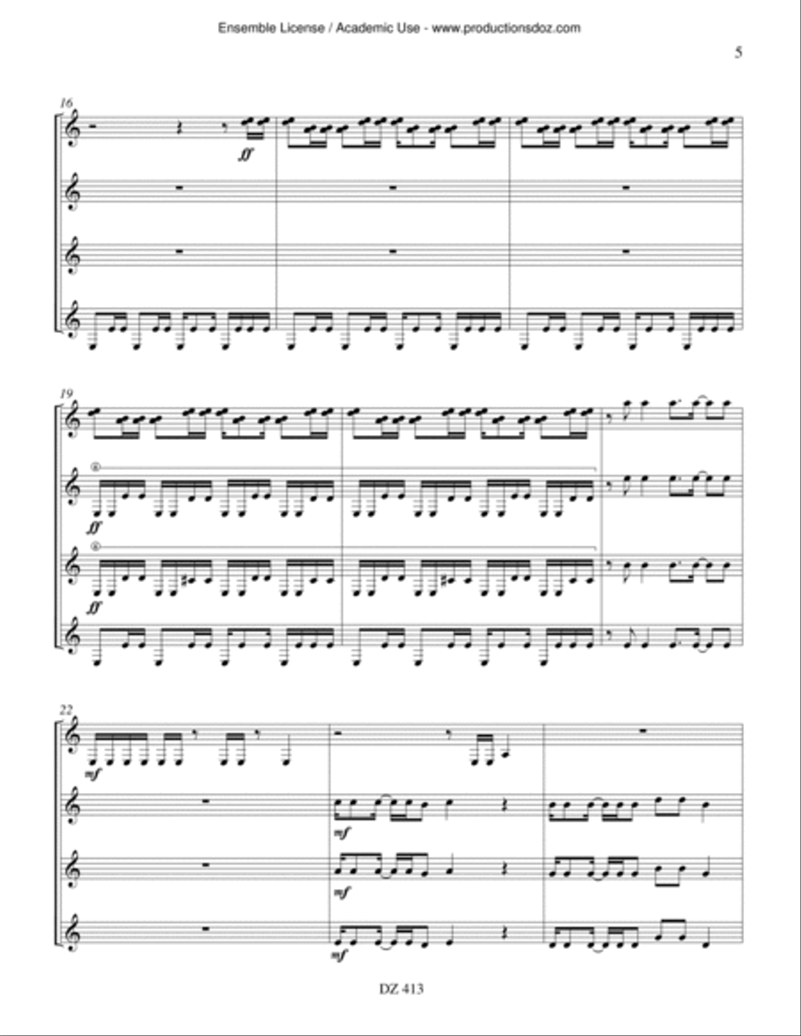 Kalimba Guitar Ensemble scores gallery preview page 5