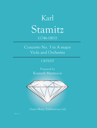 Book cover for Concerto No. 3 in A major Viola and Orchestra