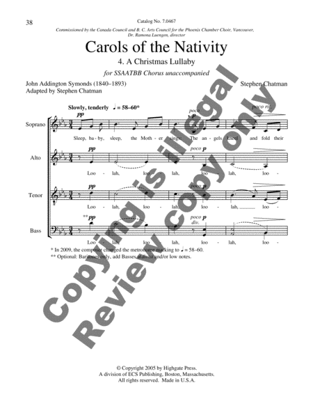 Carols of the Nativity (Complete Full Score)