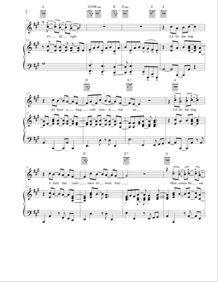 Here Comes The Sun Here Comes The Sun Small Ensemble scores gallery preview page 2