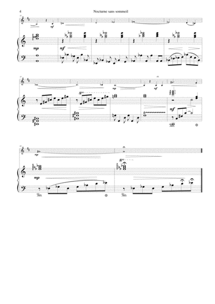 Nocturne sans sommeil (Sleepless nocturne) for clarinet and piano image number null