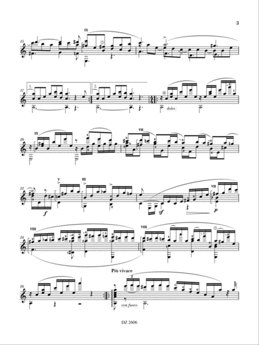 Variations sur un thème russe Classical Guitar scores gallery preview page 3