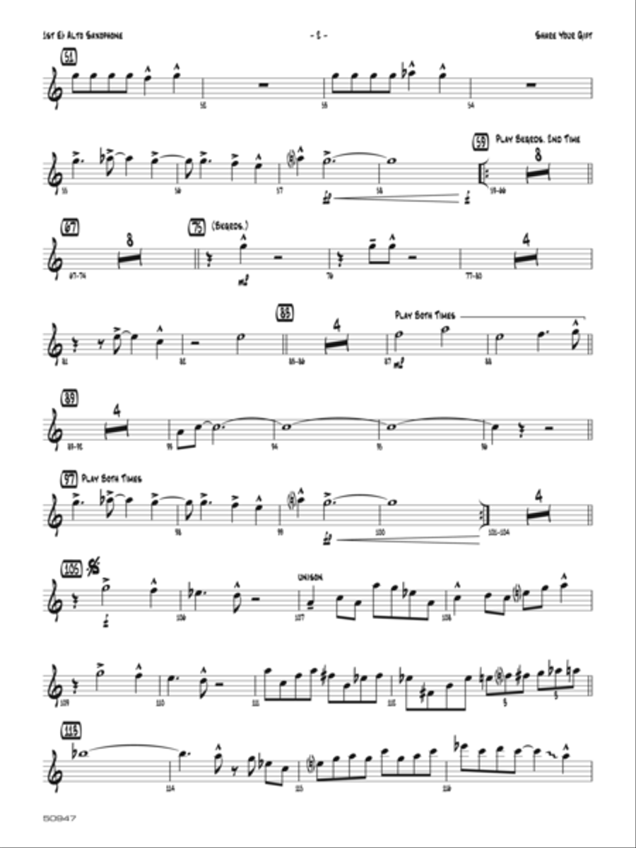 Share Your Gift: E-flat Alto Saxophone Alto Saxophone scores gallery preview page 2