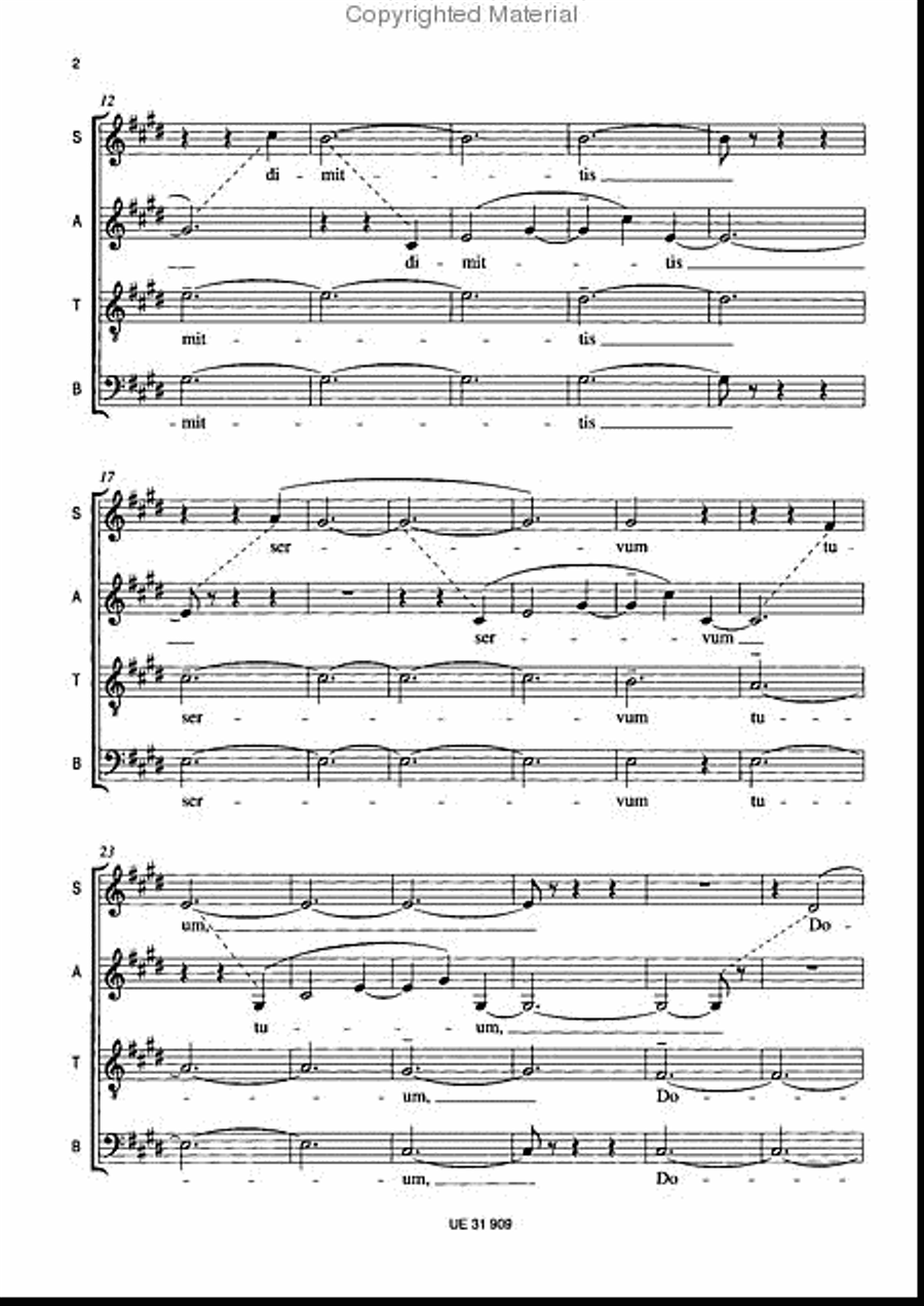 Nunc Dimittis 4-Part scores gallery preview page 3
