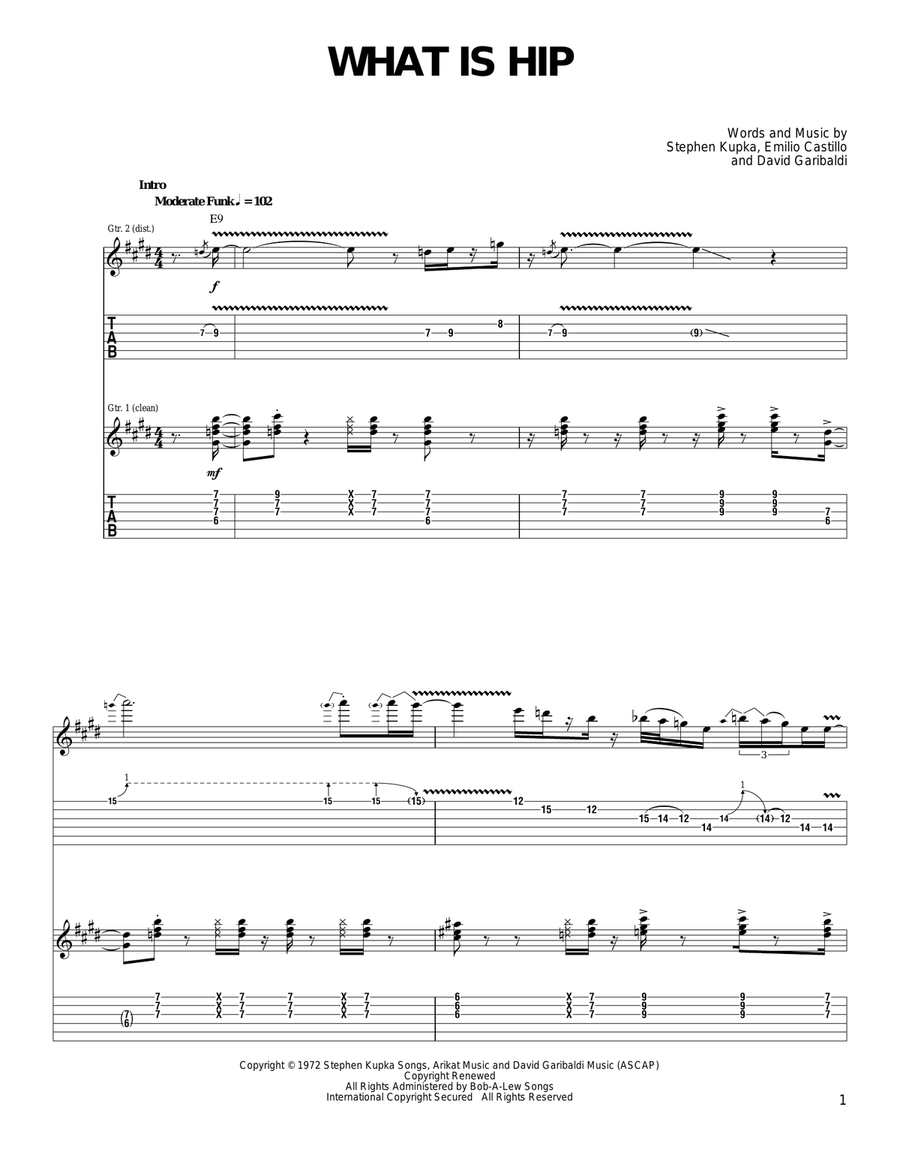 What Is Hip What Is Hip Acoustic Guitar scores gallery preview page 1