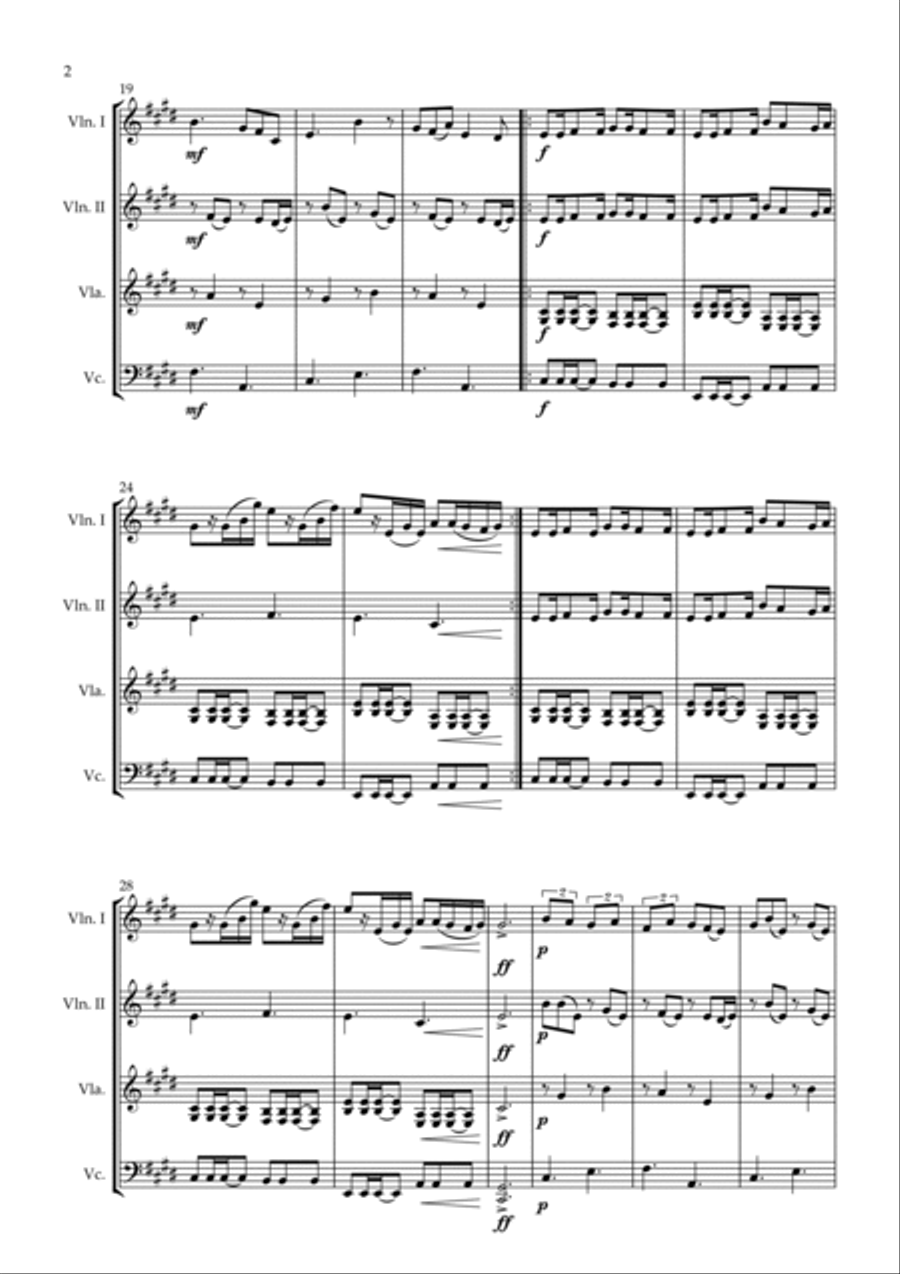 Your Hand In Mine String Quartet scores gallery preview page 2
