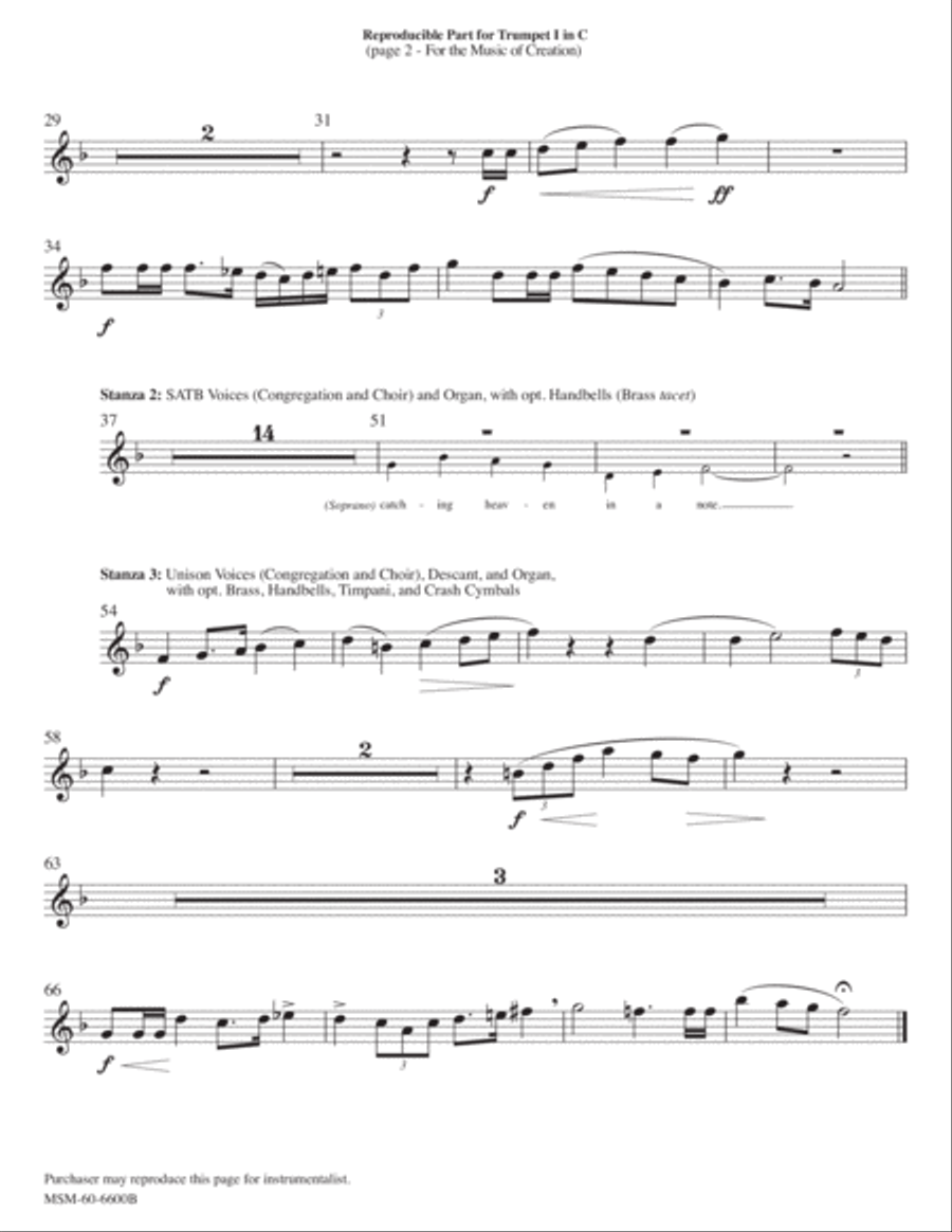 For the Music of Creation Choir scores gallery preview page 2