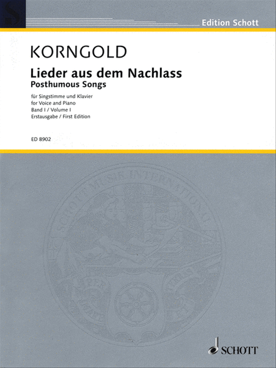 Lieder aus dem Nachlass (Posthumous Songs) – Volume 1 Voice scores gallery preview page 1