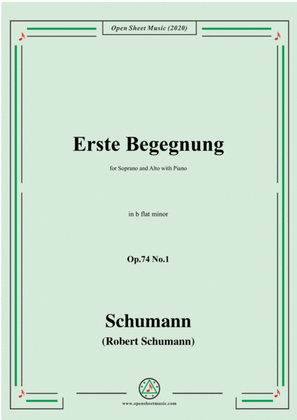Schumann-Erste Begegnung,Op.74 No.1,in b flat minor,for Voice and Piano
