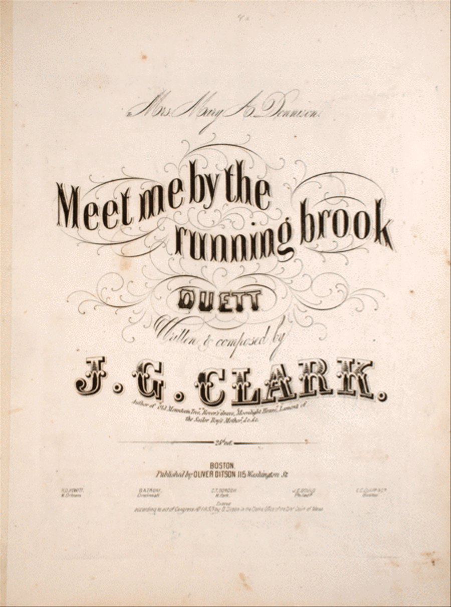 Meet Me By the Running Brook. Duett Voice scores gallery preview page 1