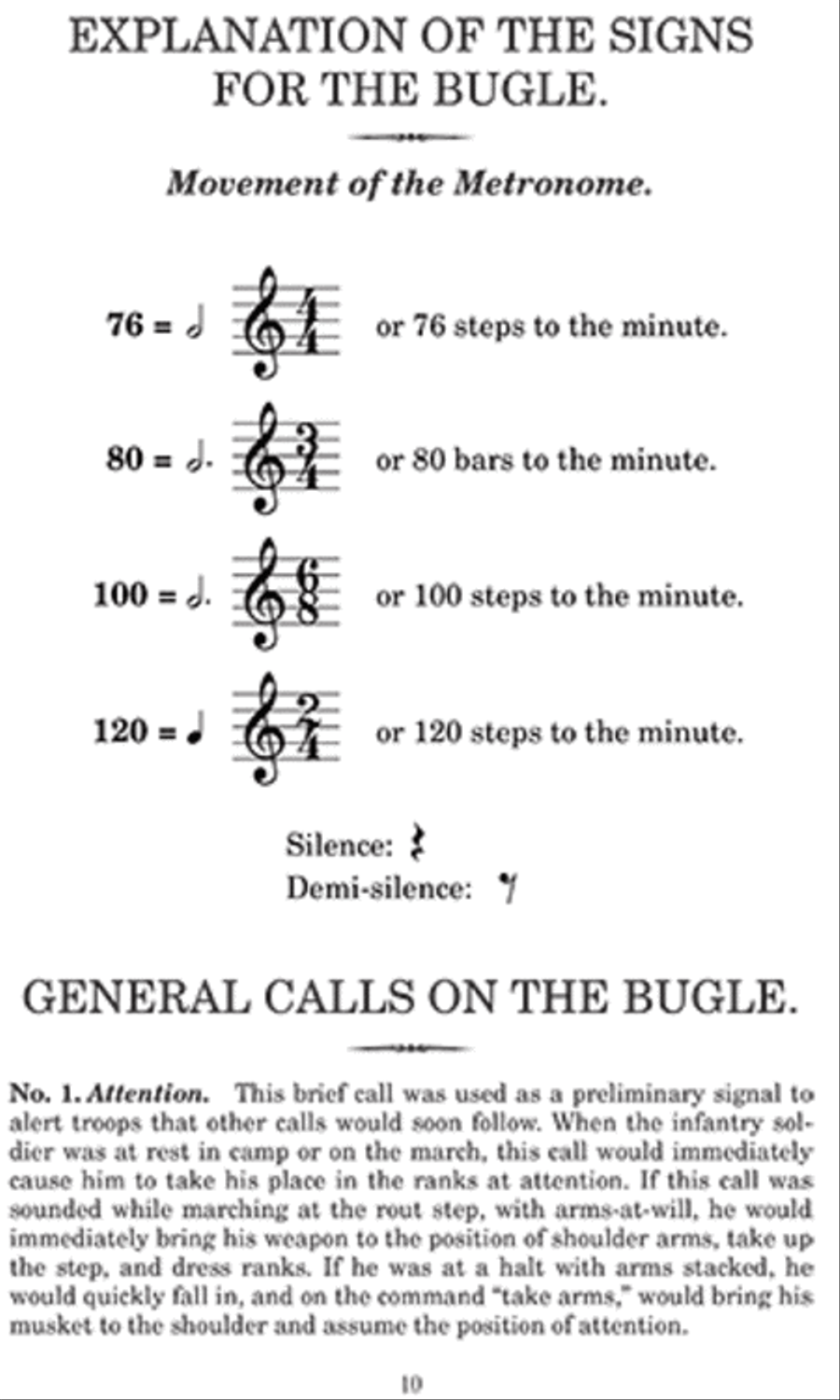 Infantry Bugle Calls of the American Civil War Bugle scores gallery preview page 2