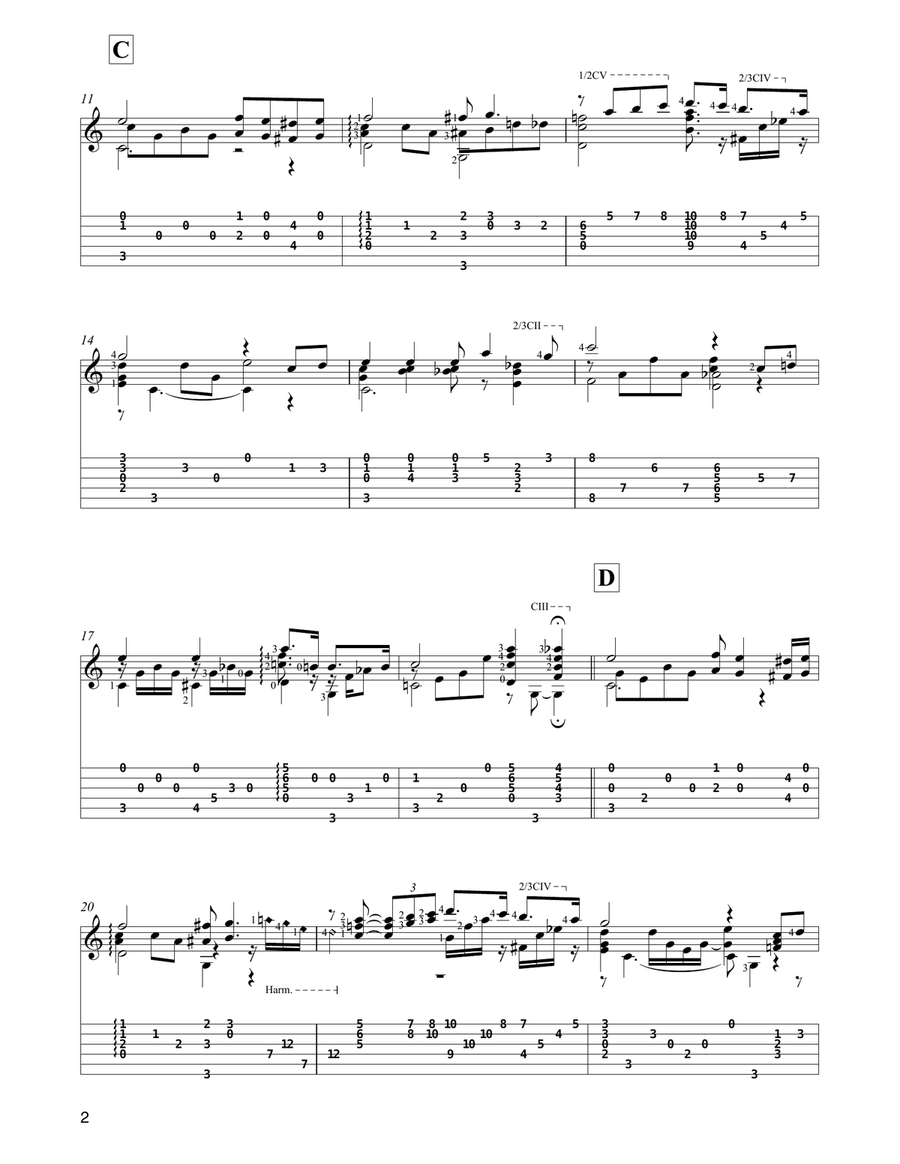 White Christmas (arr. David Jaggs) Guitar Solo scores gallery preview page 2