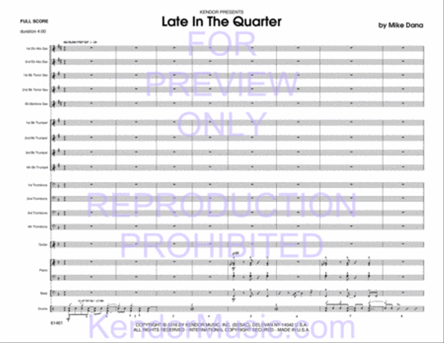 Late In The Quarter Late In The Quarter Jazz Ensemble scores gallery preview page 3
