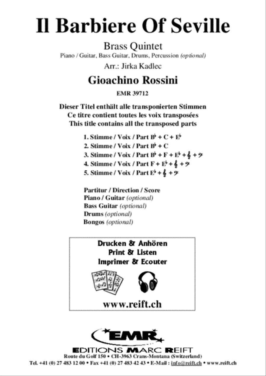 Il Barbiere Of Seville Brass Band scores gallery preview page 2