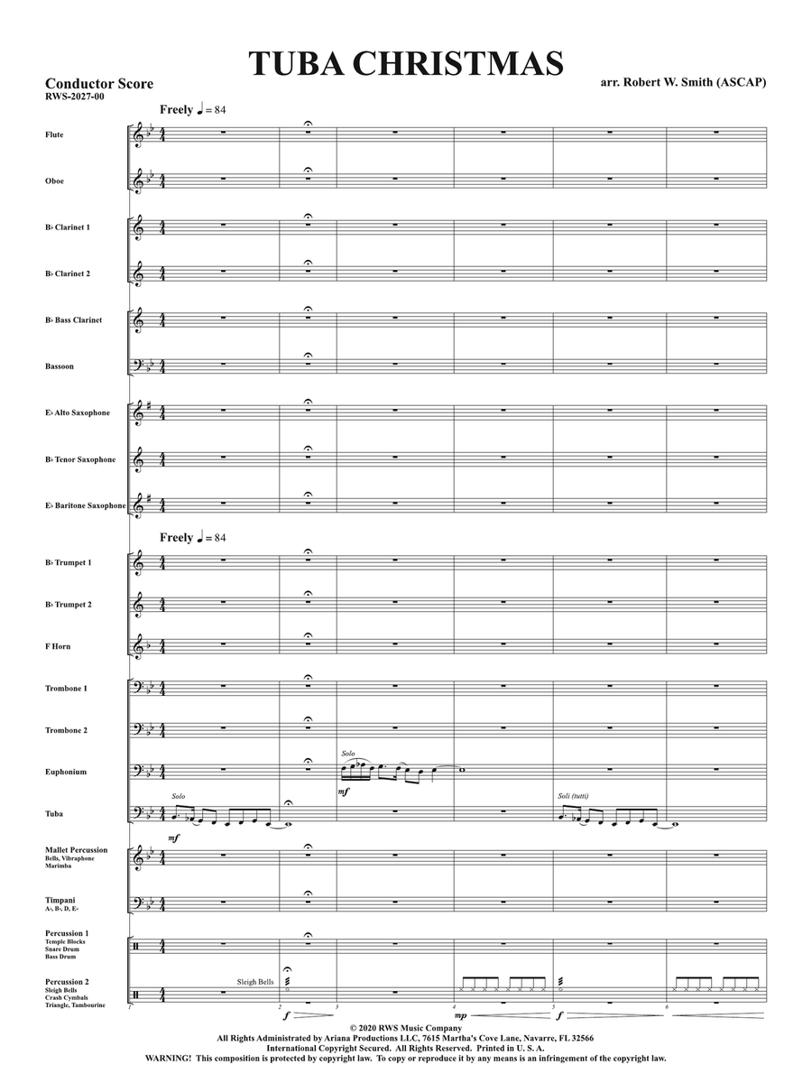 Tuba Christmas: Score Concert Band scores gallery preview page 3