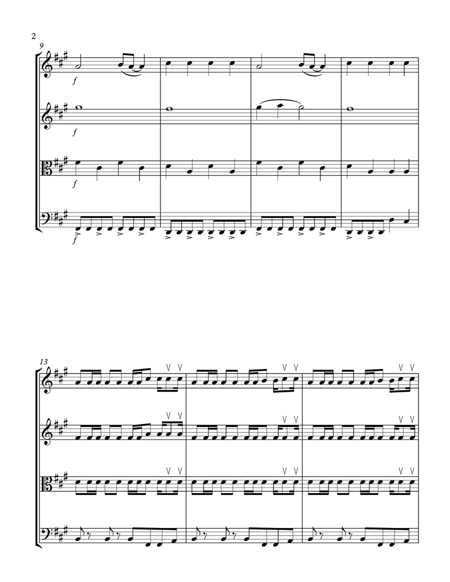 Flashing Lights String Quartet scores gallery preview page 2