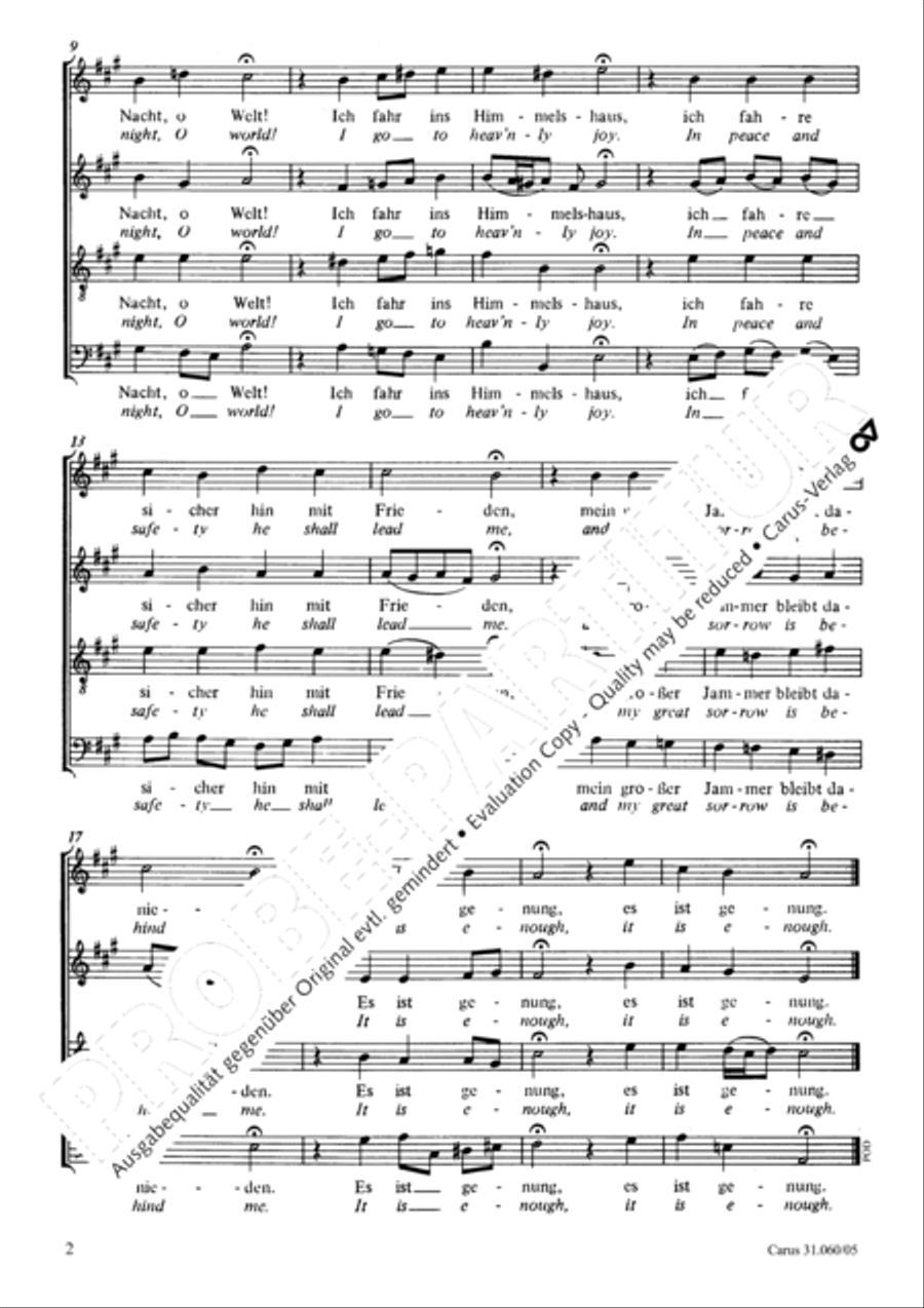 Eternity, thou thundrous word (O Ewigkeit, du Donnerwort) ATB scores gallery preview page 3