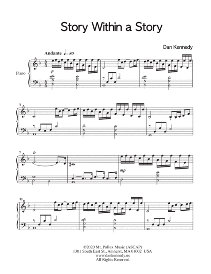 Story Within a Story Piano Solo scores gallery preview page 2