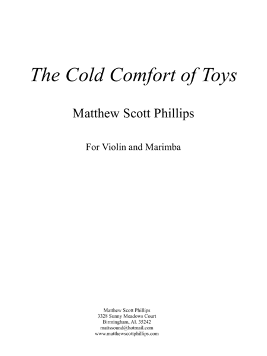 The Cold Comfort of Toys Violin scores gallery preview page 1