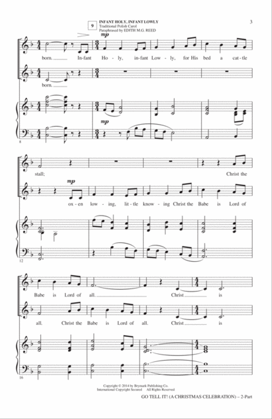 Go Tell It On The Mountain 2-Part scores gallery preview page 2