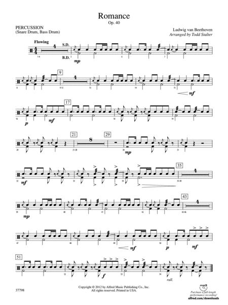 Romance, Op. 40: 1st Percussion