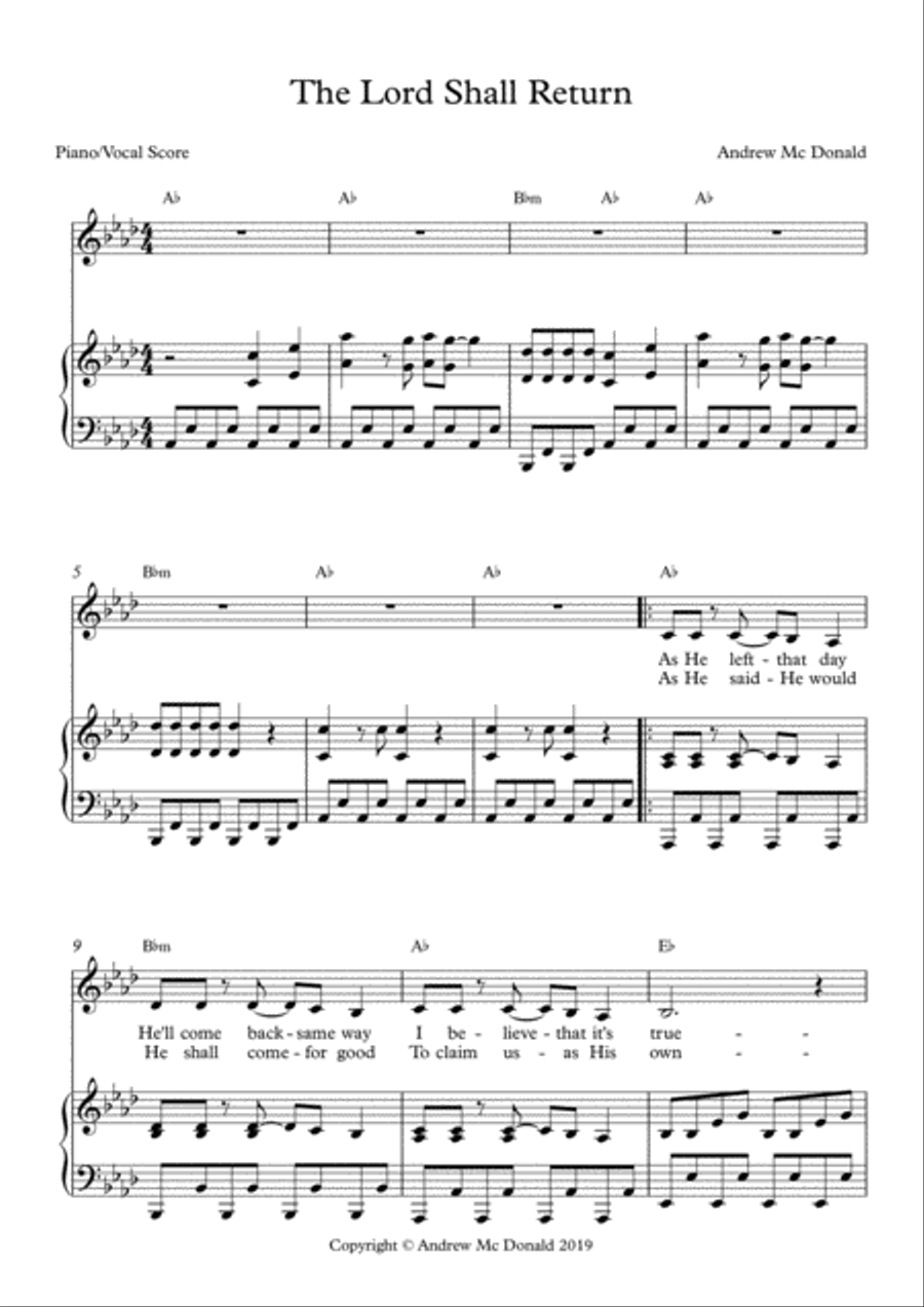 The Lord Shall Return Voice scores gallery preview page 2