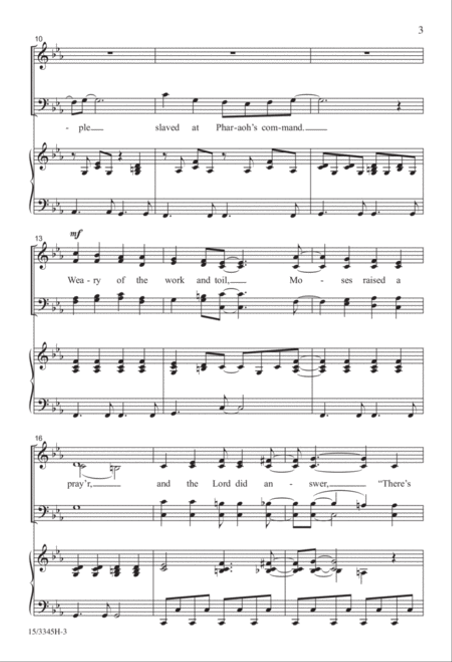 Moses, Now Your People Are Free! 4-Part scores gallery preview page 3