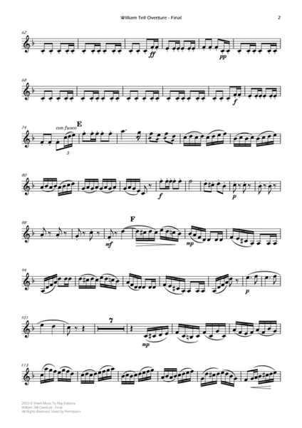 William Tell Overture - Brass Quintet (Individual Parts) image number null