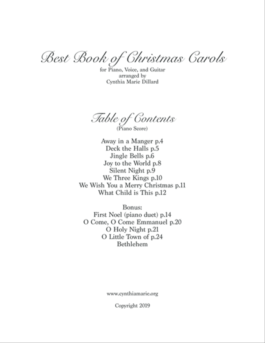 Best Book of Christmas Carols - Piano edition image number null