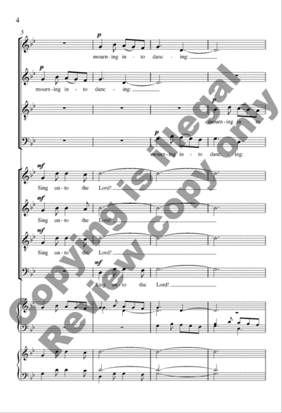 Mourning into Dancing from Suite Remembrance 4-Part scores gallery preview page 3