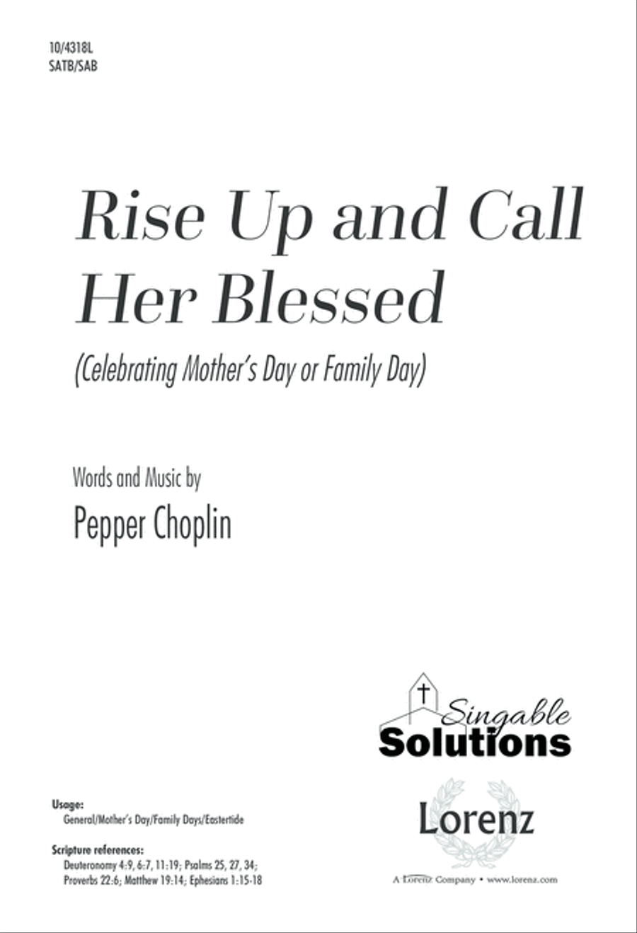 Rise Up and Call Her Blessed 4-Part scores gallery preview page 1