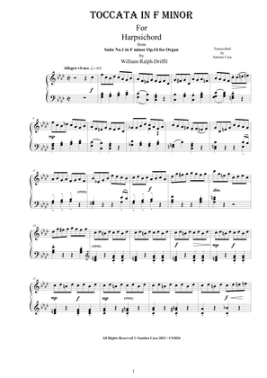 Book cover for Driffil - Toccata in F minor for Harpsichord or Piano