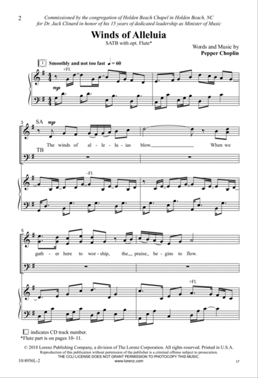 Winds of Alleluia 4-Part scores gallery preview page 2
