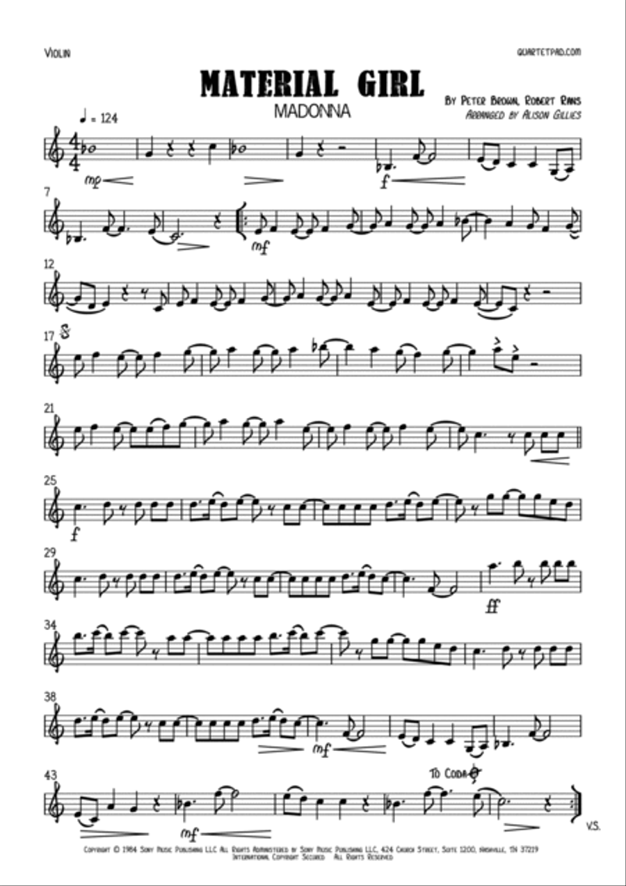 Material Girl String Duet scores gallery preview page 4