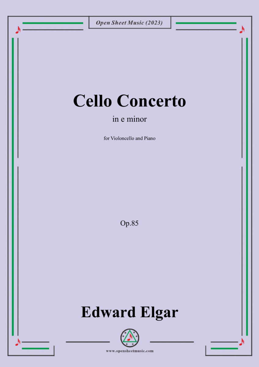 Elgar-Cello Concerto,in e minor,Op.85 image number null