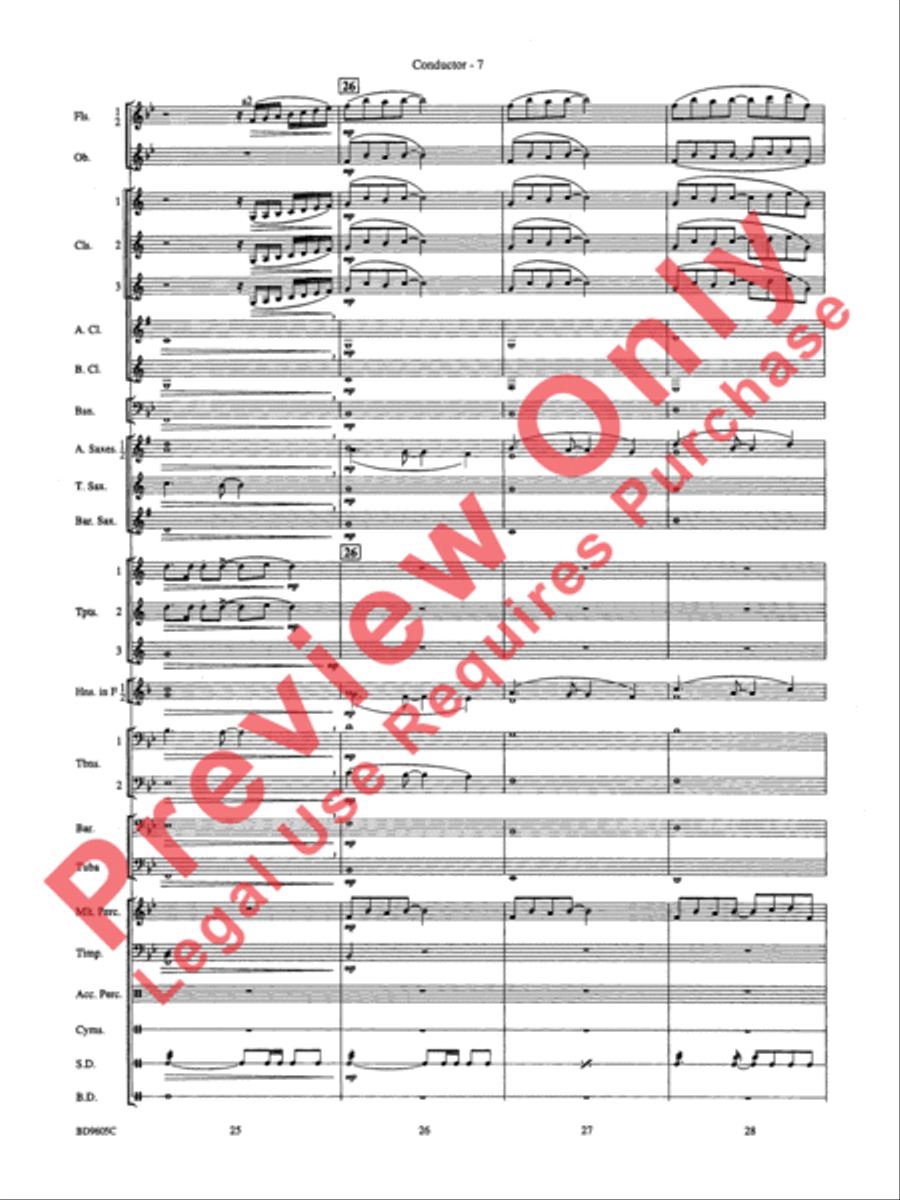 Tower Hill Overture Concert Band scores gallery preview page 10