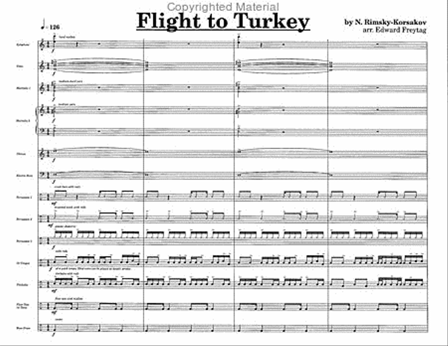 Flight To Turkey Percussion Ensemble scores gallery preview page 2