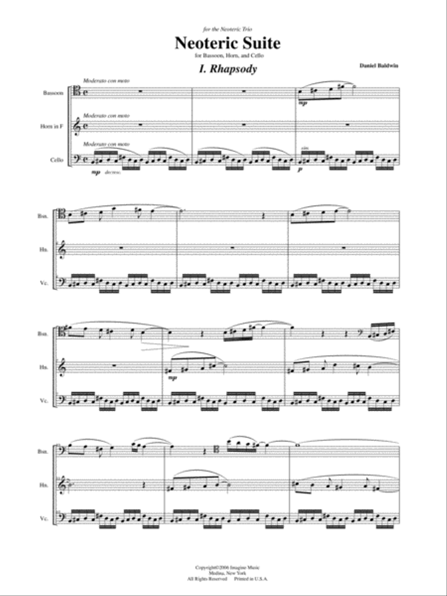 Neoteric Suite Bassoon scores gallery preview page 2