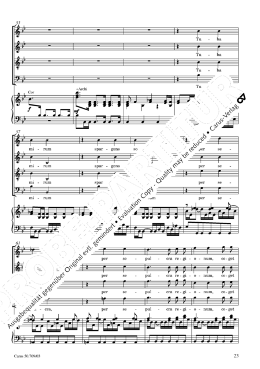 Requiem in E flat major 4-Part scores gallery preview page 24